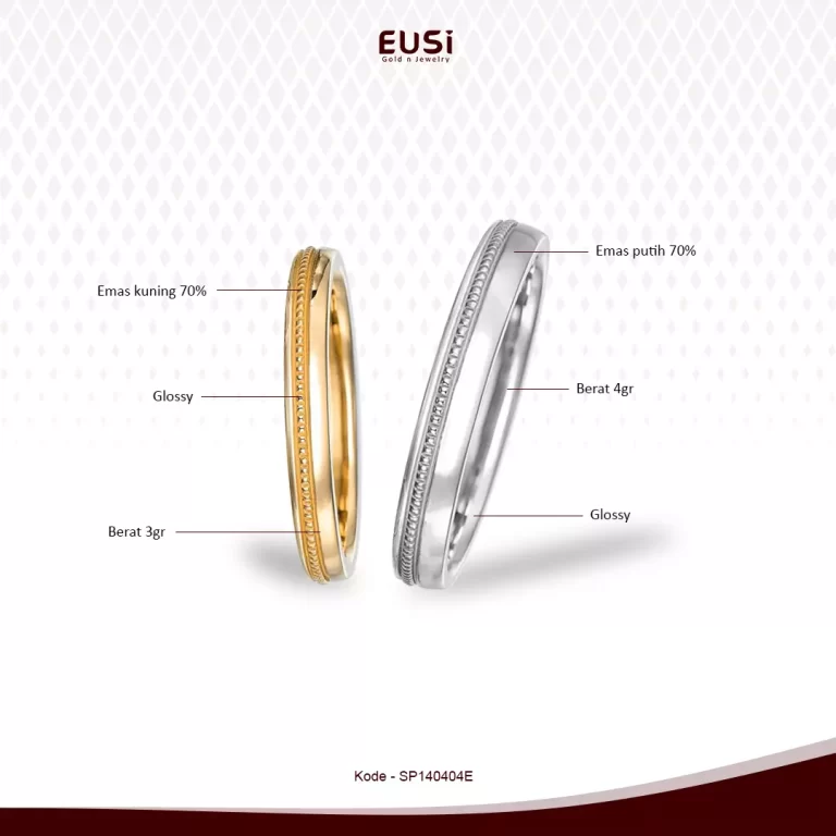 eusi jewelry cincin kawin emas sepasang 70%