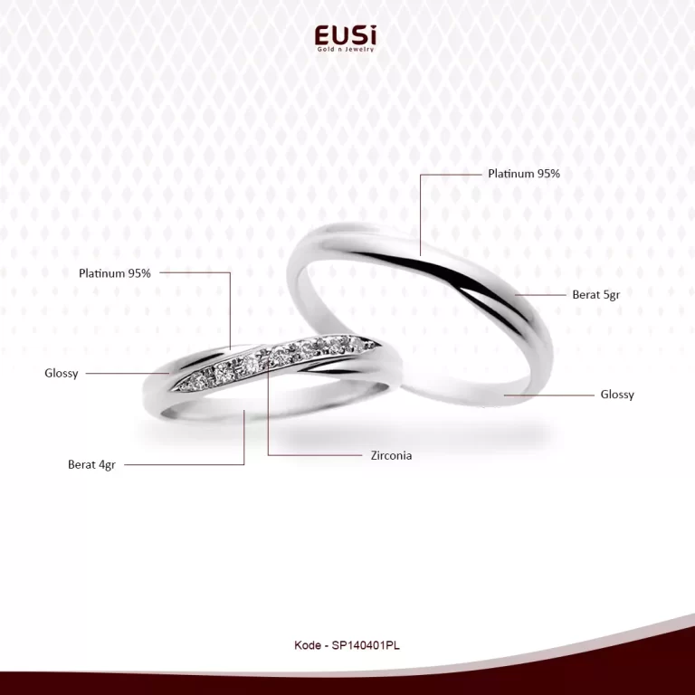 eusi jewelry cincin kawin platinum sepasang 95%
