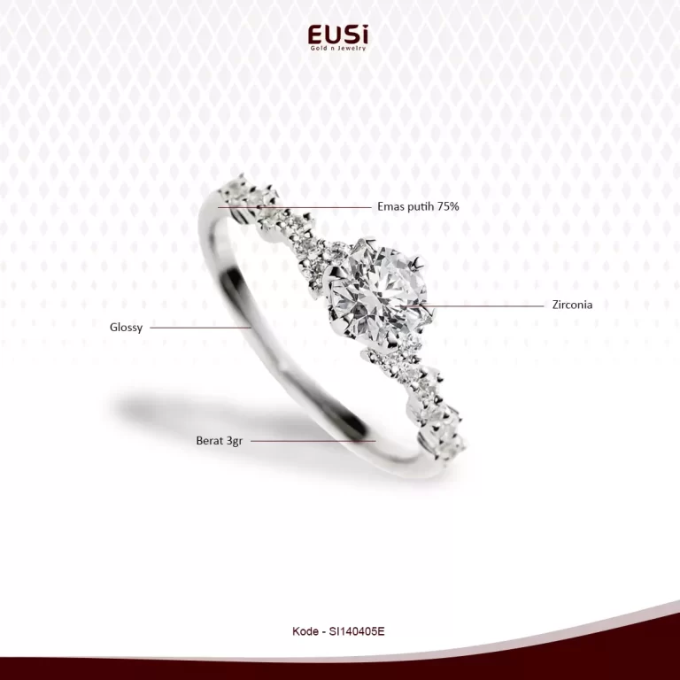 eusi jewelry cincin tunangan emas putih 75%