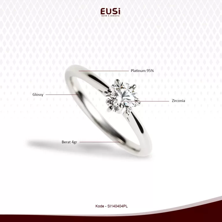 eusi jewelry cincin tunangan platinum 95%