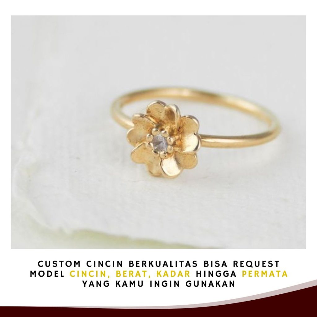 5 Inspirasi Cincin Kawin Custom dengan Motif Bunga